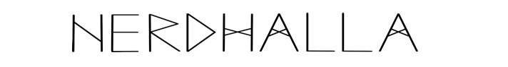Das Wort 'Nerddhalla' in einer an Runen angelehnten Schrifttype.